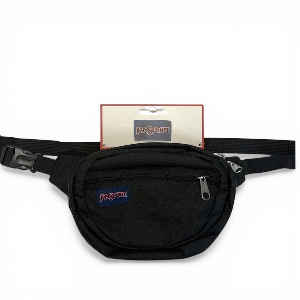 JanSport Fifth Avenue Waist Pack Black Fanny Pack Belt Bag Classic Travel NEW